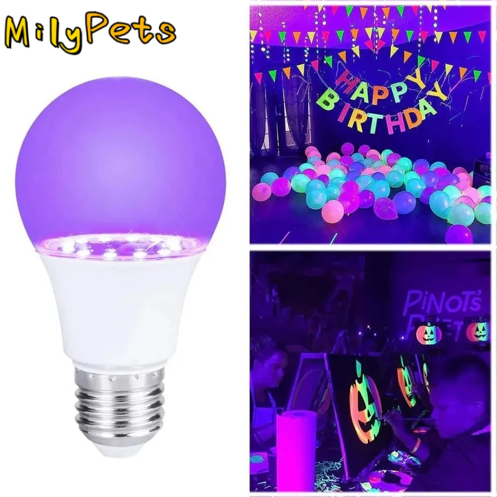 Blacklight Ultraviolet Lamp UV Purple Bulb Atmosphere 360 Glow UV Light Bulbs 10W E27 Purple Black Light Bulb Party Supplies
Blacklight Ultraviolet Lamp UV Purple Bulb Atmosphere 360 Glow UV Light Bulbs 10W E27 Purple Black Light Bulb Party Supplies