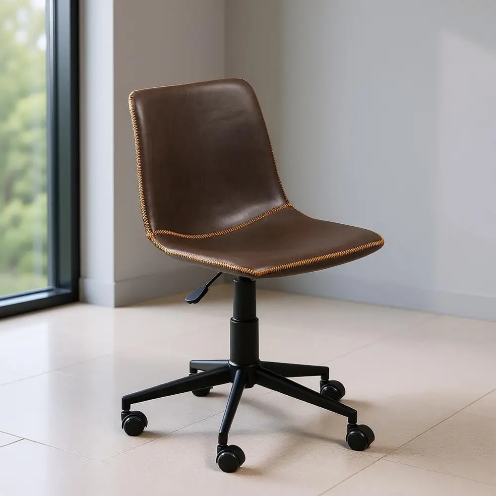 Офисное кресло с поворотом на 360 градусов, кожаное, коричневое
Офисное кресло с поворотом на 360 градусов, кожаное, коричневое