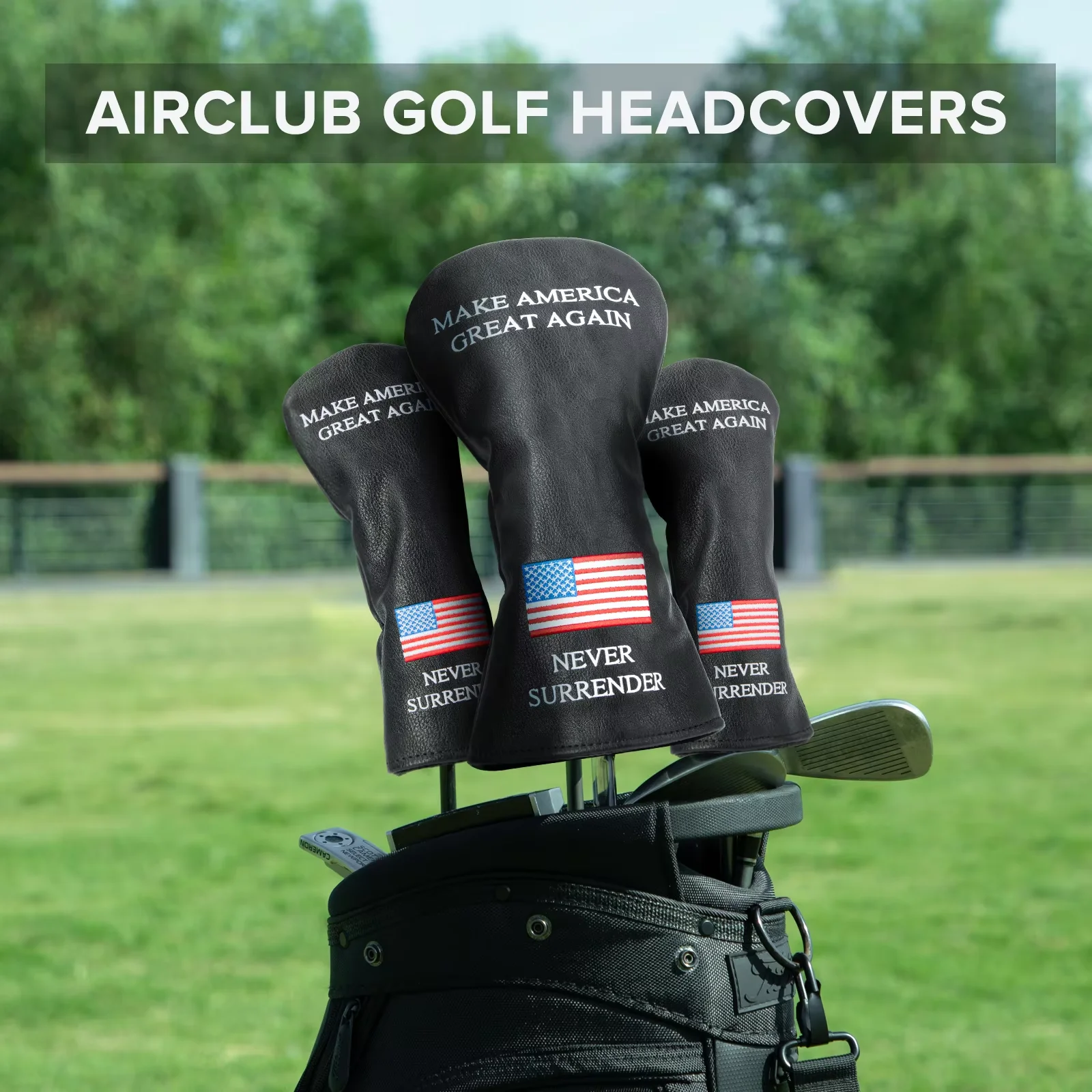 Make America Great Again Golf Headcovers Premium Leather Golf Head covers Golf Driver Fairway Wood Hybrid Head Cover Embroidery
Make America Great Again Golf Headcovers Premium Leather Golf Head covers Golf Driver Fairway Wood Hybrid Head Cover Embroidery