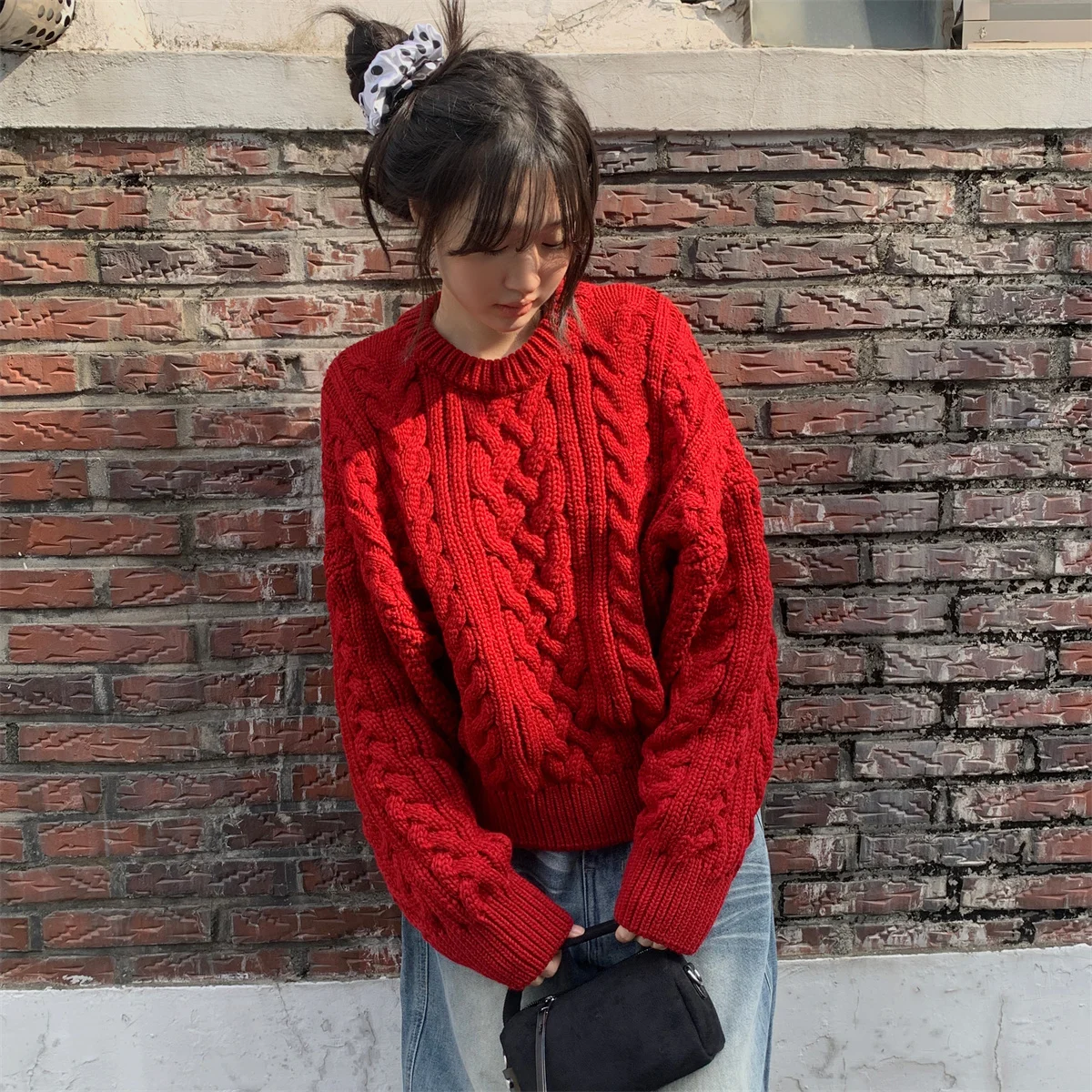 Loose round Ne Sweater Women's Korean Sle Thi Needle Knitwear Casual Comfortable Fit All Seasons Color
Loose round Ne Sweater Women's Korean Sle Thi Needle Knitwear Casual Comfortable Fit All Seasons Color