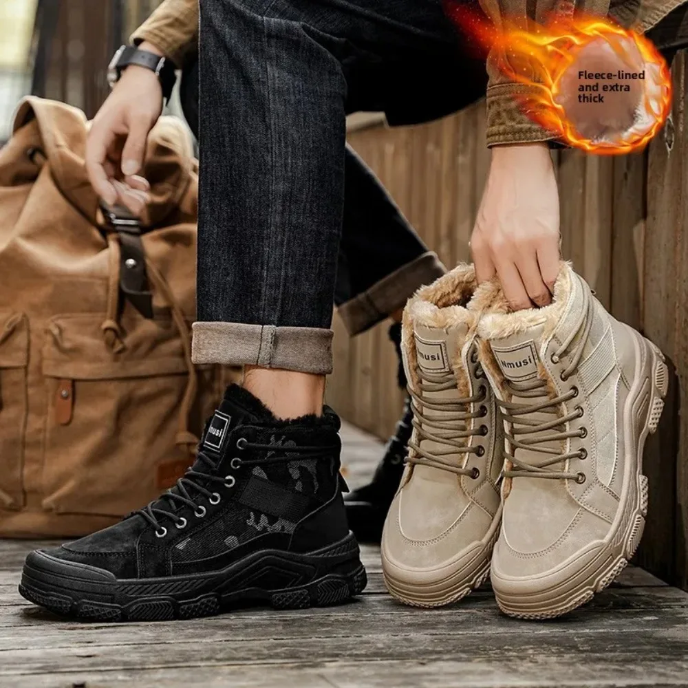 2025 Winter Luxury ShoesWinter New Popular Warm Men's High Top Boots Fashionable and Versatile Anti Slip Outdoor Travel Shoes
2025 Winter Luxury ShoesWinter New Popular Warm Men's High Top Boots Fashionable and Versatile Anti Slip Outdoor Travel Shoes