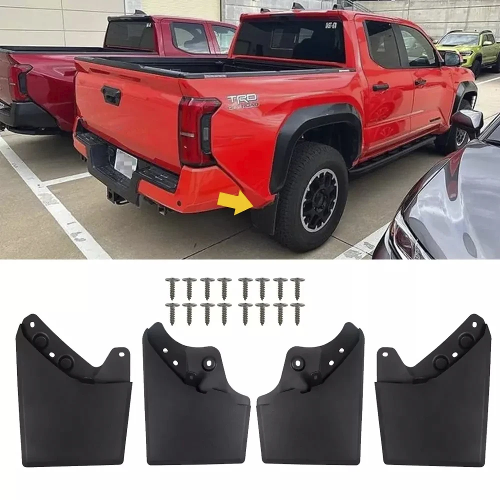 4Pcs/Set Car Mud Splash Guard PVC Plastic for Toyota Tacoma 2024 Protect Vehicle Paint (2 Front and 2 Rear) Auto Accessories
4Pcs/Set Car Mud Splash Guard PVC Plastic for Toyota Tacoma 2024 Protect Vehicle Paint (2 Front and 2 Rear) Auto Accessories