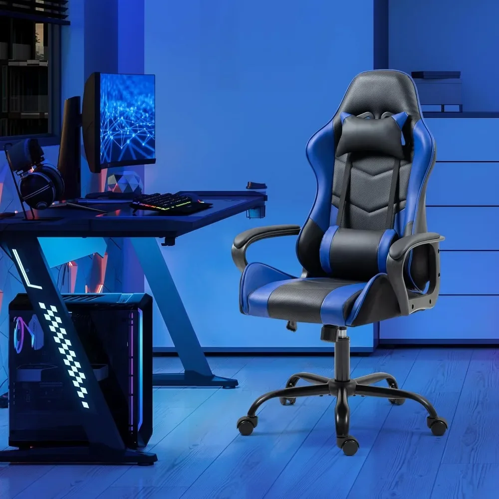 Ergonomic Video Game Chair with Massage Lumbar Support & Rocking High Back, 360° Swivel Computer Gamer Chair
Ergonomic Video Game Chair with Massage Lumbar Support & Rocking High Back, 360° Swivel Computer Gamer Chair