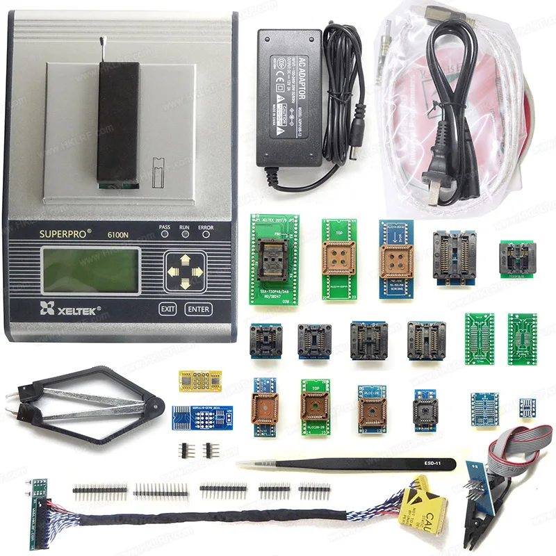 Fast speed IC device universal Programmer Xeltek Superpro 6100N + 20 Adapters + EDID code SOP8 Adapter IC Socket
Fast speed IC device universal Programmer Xeltek Superpro 6100N + 20 Adapters + EDID code SOP8 Adapter IC Socket
