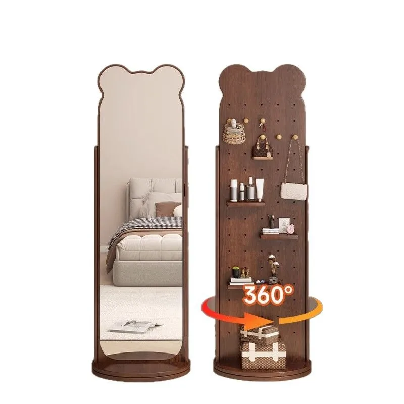 Bear hole board full body floor mirror integrated mirror rotatable full-length mirror girls home storage bedroom fitting
Bear hole board full body floor mirror integrated mirror rotatable full-length mirror girls home storage bedroom fitting