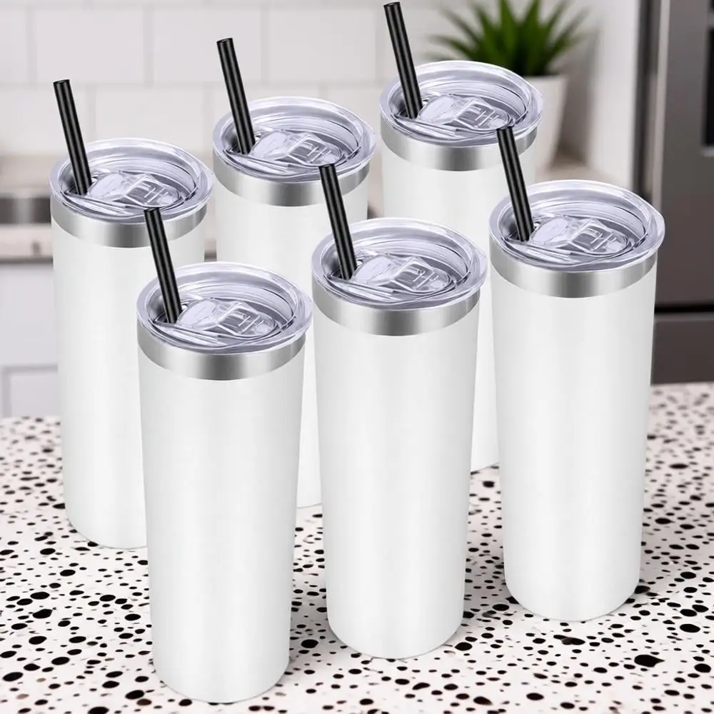 Термокружки-тамблеры с вакуумной изоляцией, 20 унций, набор из 6 штук, с крышкой и соломинкой, двойные стенки, для кофе, дорожные, белые
Термокружки-тамблеры с вакуумной изоляцией, 20 унций, набор из 6 штук, с крышкой и соломинкой, двойные стенки, для кофе, дорожные, белые