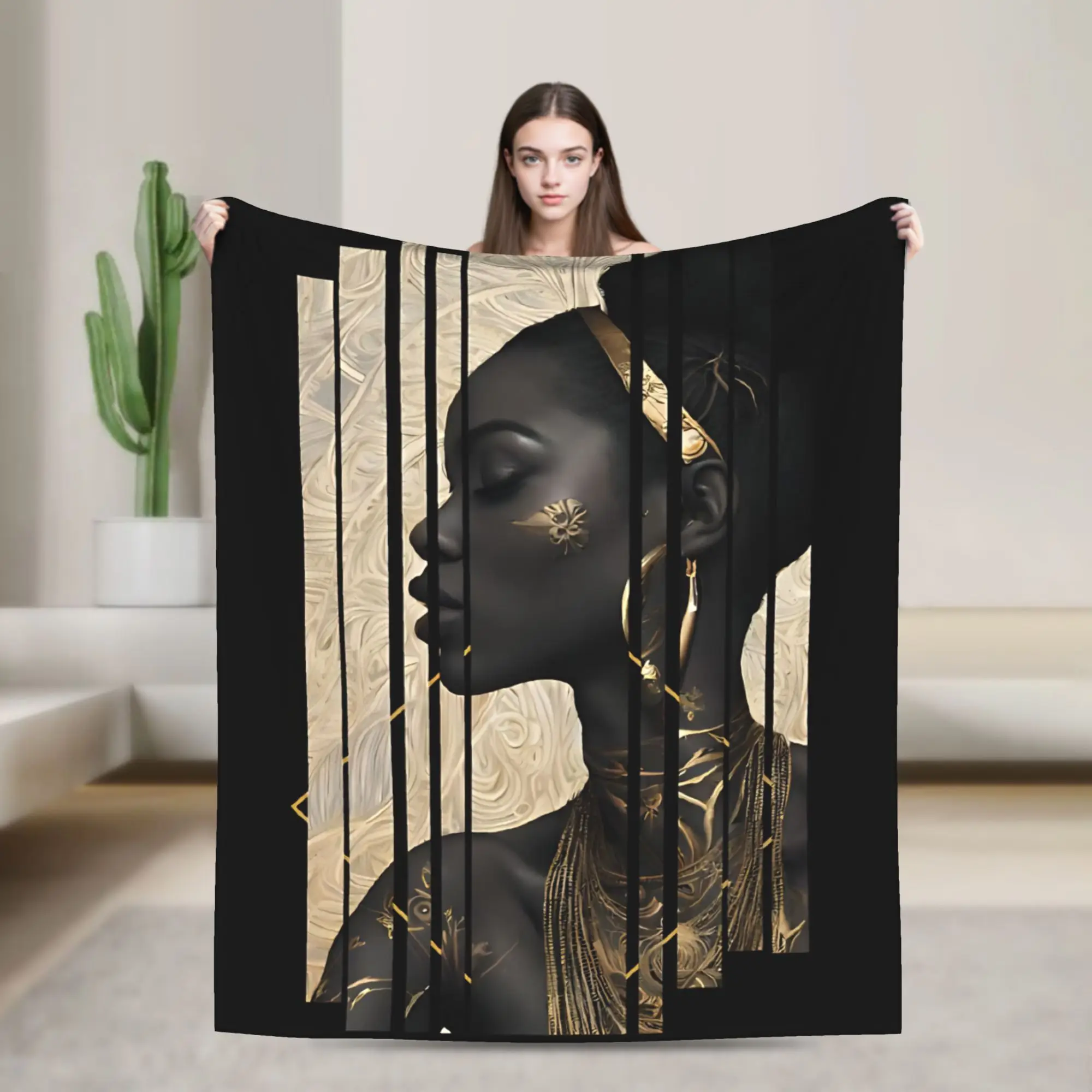 Gilded Grace African Art Black And Gold Blankets Flannel Textile Decor Breathable Super Warm Throw Blankets Rug Piece
Gilded Grace African Art Black And Gold Blankets Flannel Textile Decor Breathable Super Warm Throw Blankets Rug Piece