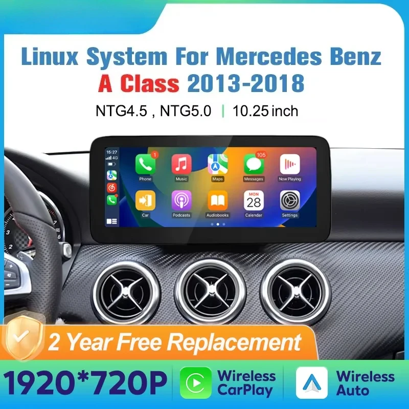Wireless Carplay Android Auto Screen For Mercedes Benz A Class W176 A180 A200 A220 A250 A260 Multimedia Player Radio GPS Navi
Wireless Carplay Android Auto Screen For Mercedes Benz A Class W176 A180 A200 A220 A250 A260 Multimedia Player Radio GPS Navi