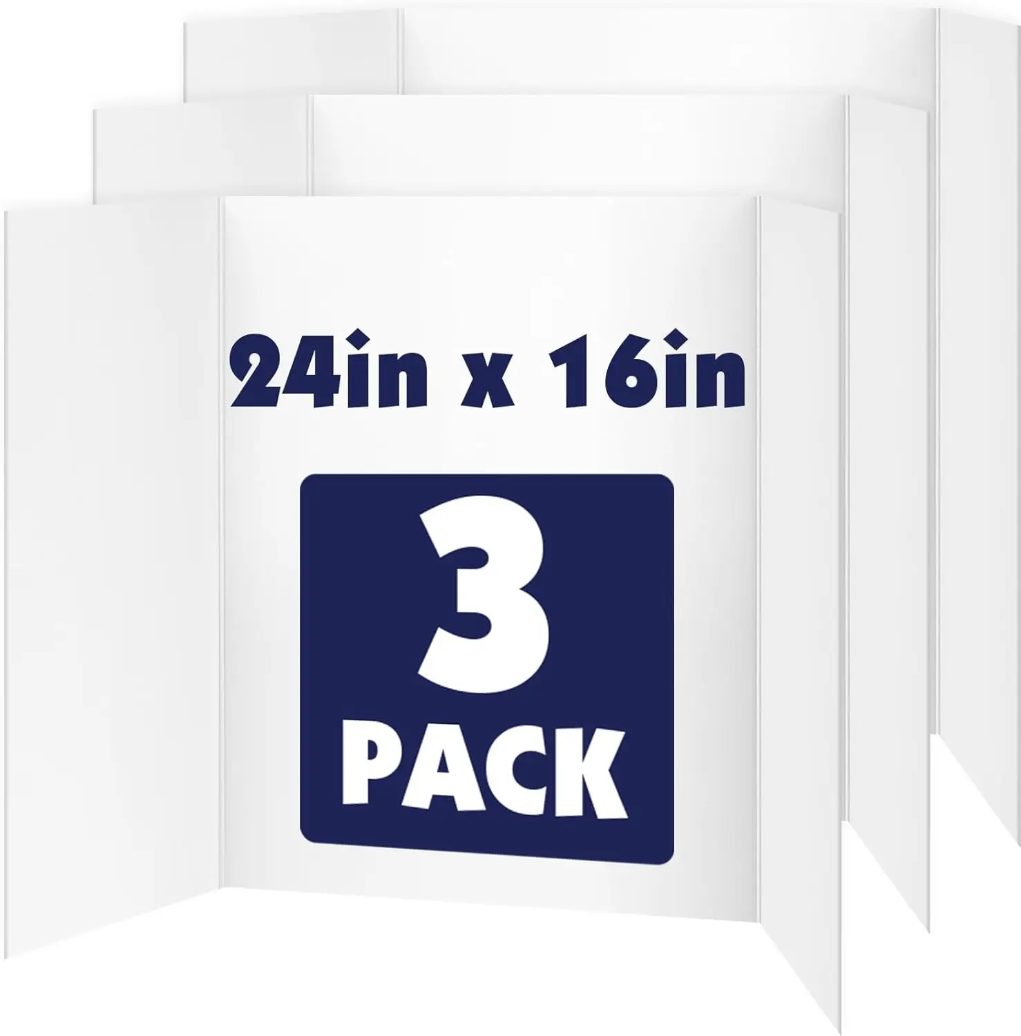 3 Pack Trifold Poster Board 16x24in Corrugated Project Board for School Science Fair Business Presentation Display
3 Pack Trifold Poster Board 16x24in Corrugated Project Board for School Science Fair Business Presentation Display
