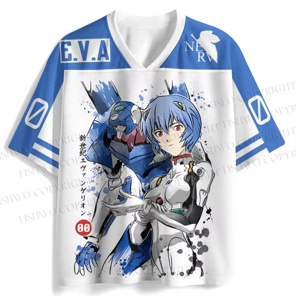 Футболка с V-образным вырезом и коротким рукавом с принтом логотипов Rei Ayanami и Евангелион Юнит-00 (E.V.A. и NERV) – повседневная уличная одежда для фанатов аниме и меха
Футболка с V-образным вырезом и коротким рукавом с принтом логотипов Rei Ayanami и Евангелион Юнит-00 (E.V.A. и NERV) – повседневная уличная одежда для фанатов аниме и меха