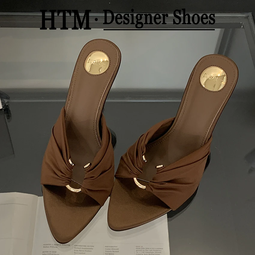 Brand Designer Women's High Heels 8CM Anti slip Slippers Pointed Leather Women's Shoes Brown Black Sexy Slippers Pumps Sandals
Brand Designer Women's High Heels 8CM Anti slip Slippers Pointed Leather Women's Shoes Brown Black Sexy Slippers Pumps Sandals