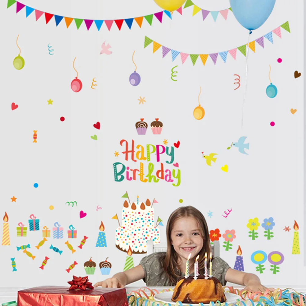 Birthday Wall Stickers Decals for Walls Kids Room Decor Waterproof PVC Easy Apply Remove Decorations
Birthday Wall Stickers Decals for Walls Kids Room Decor Waterproof PVC Easy Apply Remove Decorations