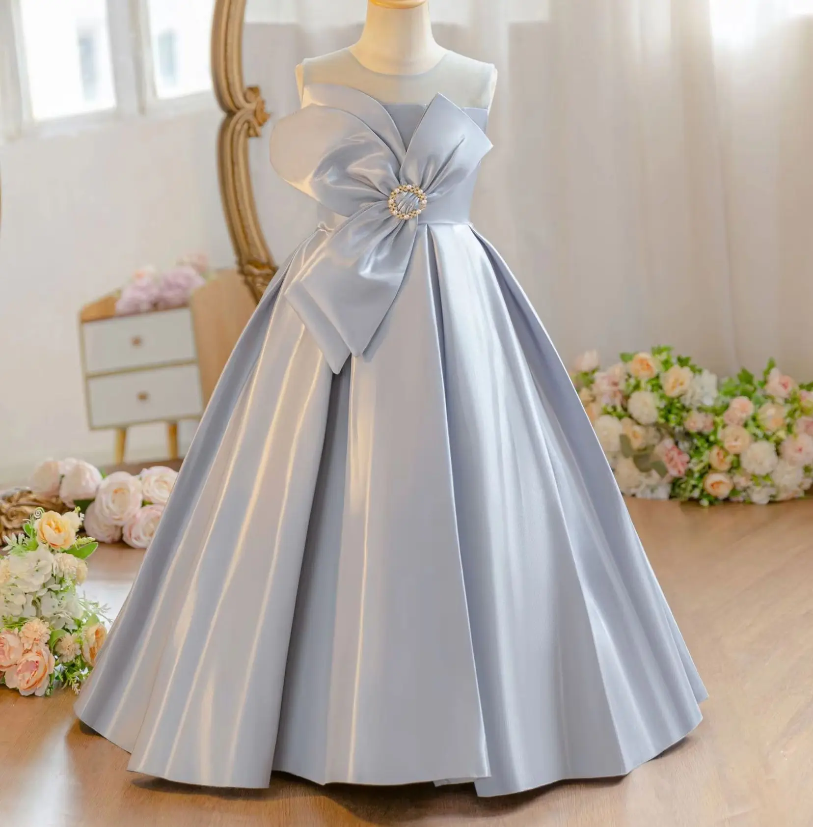 New Elegant Party Dress for Girls Girl Wedding Dresses Formal White Clothes From 4 to 10 Years
New Elegant Party Dress for Girls Girl Wedding Dresses Formal White Clothes From 4 to 10 Years