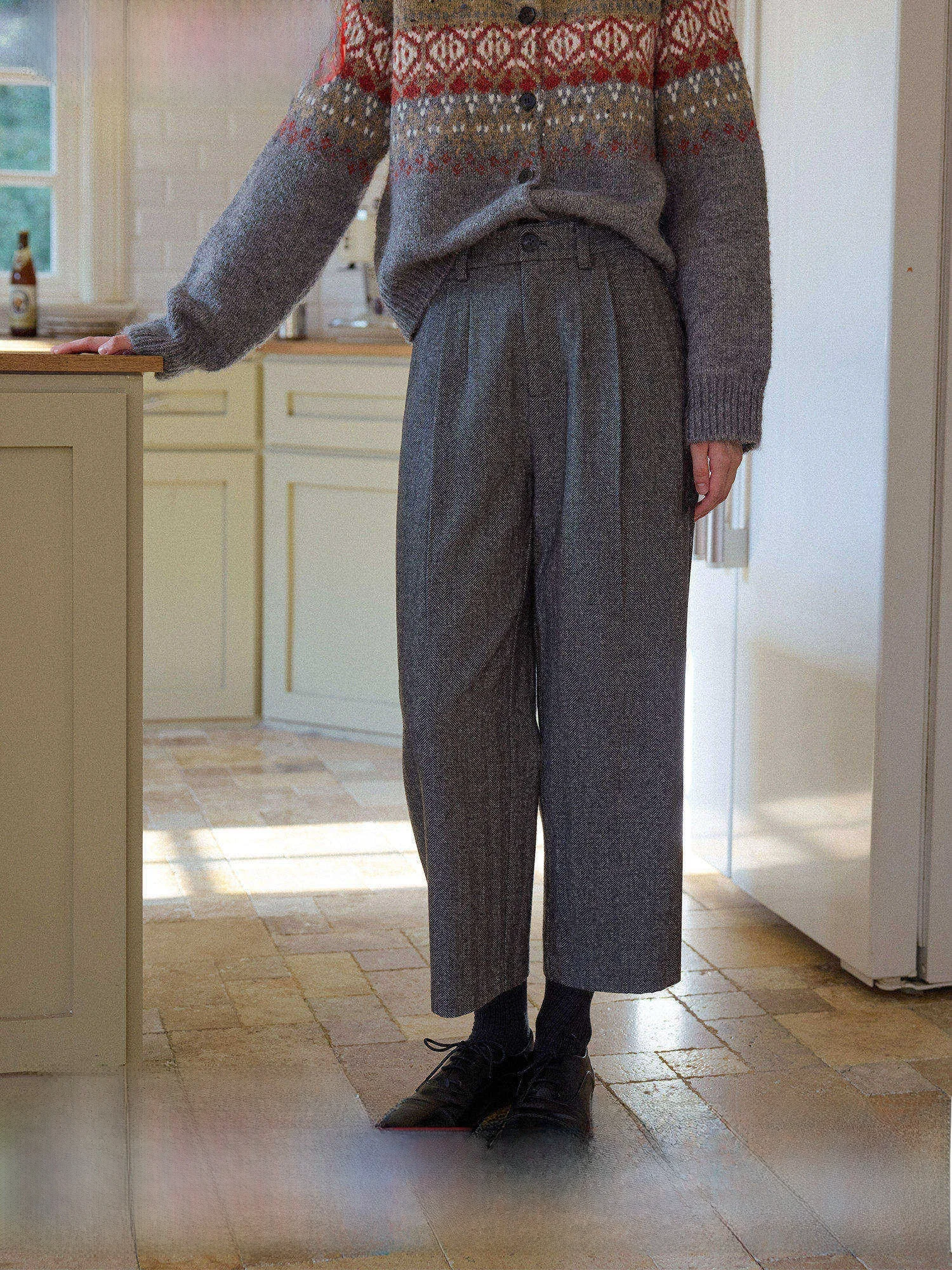 Retro ey Tweed Wool High Waist Straight Leg Pants Nine-Tenths Casual Commuter Winter Sle Women's Faion Trousers
Retro ey Tweed Wool High Waist Straight Leg Pants Nine-Tenths Casual Commuter Winter Sle Women's Faion Trousers