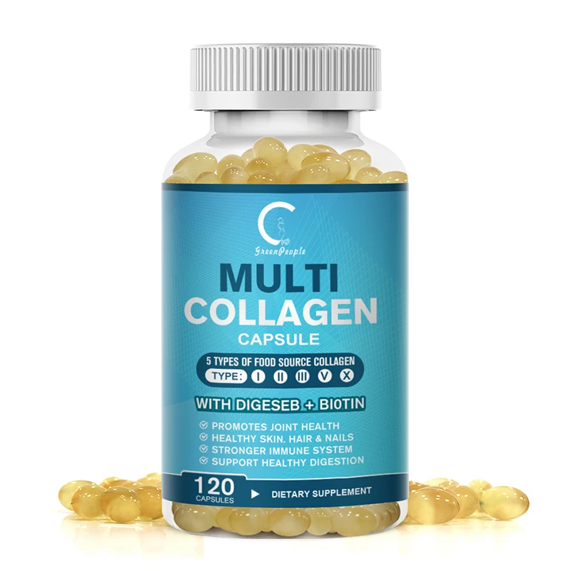 Green people Collagen Capsules for skin and wrinkles, increasing skin luster, anti-aging and immune health
Green people Collagen Capsules for skin and wrinkles, increasing skin luster, anti-aging and immune health