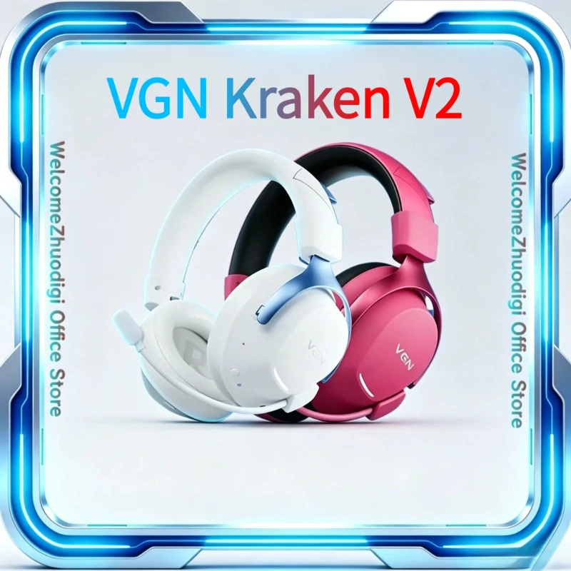 VGN Kraken V2 Gaming Headset 53mm Driver 7.1 Surround Sound Tri-Mode Wireless BT6.0 W/ Mixing Console RGB PC PS Compatible
VGN Kraken V2 Gaming Headset 53mm Driver 7.1 Surround Sound Tri-Mode Wireless BT6.0 W/ Mixing Console RGB PC PS Compatible