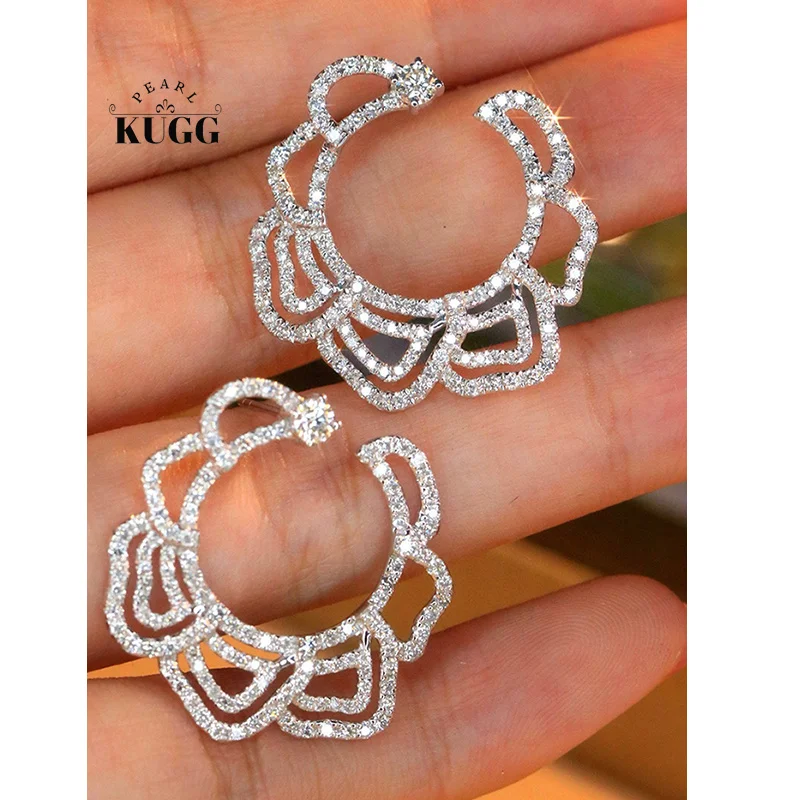KUGG 100% 18K White Gold Earrings Luxury Folwer Shape 2.0carat Real Natural Diamond Drop Earrings for Women High Party Jewelry
KUGG 100% 18K White Gold Earrings Luxury Folwer Shape 2.0carat Real Natural Diamond Drop Earrings for Women High Party Jewelry