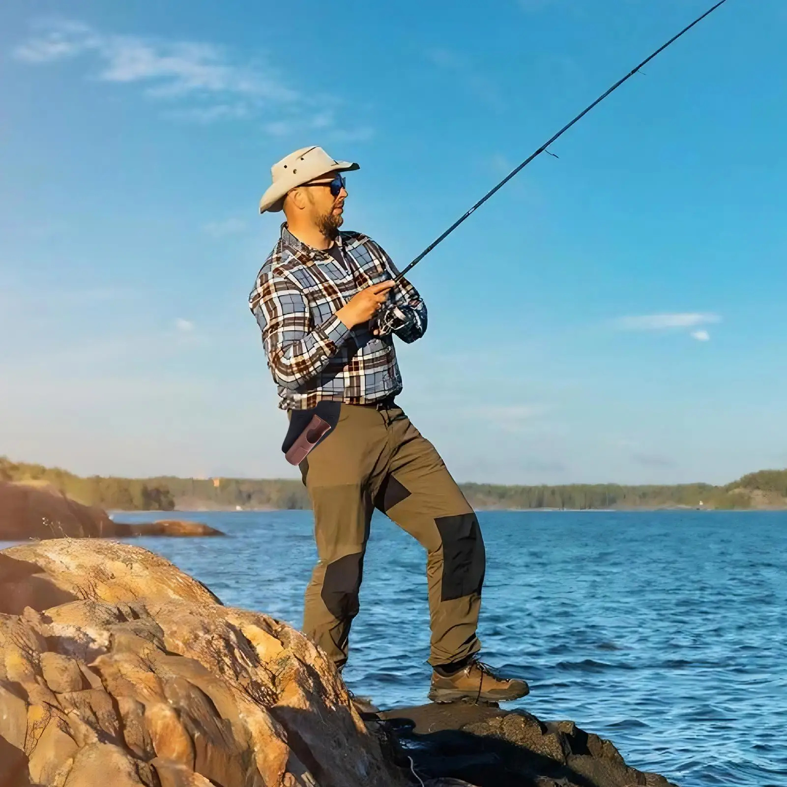 Кобура для удочки для ремня, держатель для удочки для рыболовного ремня, портативный вкладыш, аксессуары для прогулок, уличная док-станция, банка, каяк, пляж
Кобура для удочки для ремня, держатель для удочки для рыболовного ремня, портативный вкладыш, аксессуары для прогулок, уличная док-станция, банка, каяк, пляж