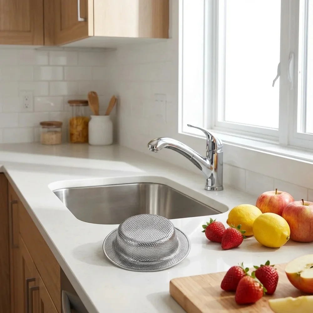 1PC Stainless Steel Kitchen Sink Filter, Garbage Food Residue/Hair Catcher, Keep Your Bathtub
1PC Stainless Steel Kitchen Sink Filter, Garbage Food Residue/Hair Catcher, Keep Your Bathtub