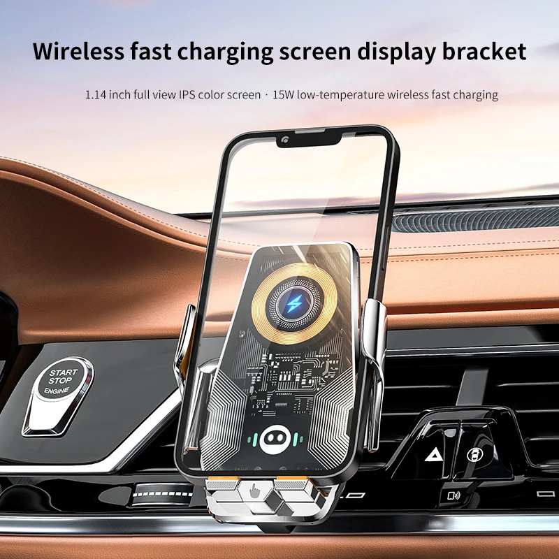 15W Wireless + 66W Magnetic Car Mount - 1.14" IPS DIY Cast, IR Clamp, 360°Rot, Fast Charge, Built-in Battery for iPhone &Android
15W Wireless + 66W Magnetic Car Mount - 1.14" IPS DIY Cast, IR Clamp, 360°Rot, Fast Charge, Built-in Battery for iPhone &Android