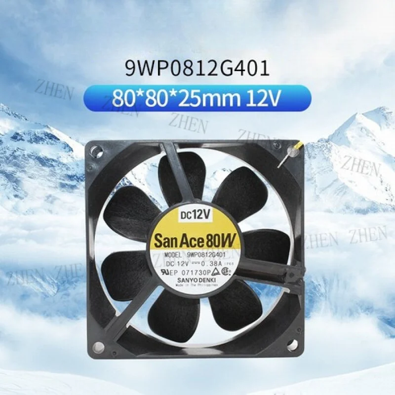 Y FOR Sanyo 9WP0812G401 IP68 waterproof fan 12V 0.38A 8025 8cm cooling fan
Y FOR Sanyo 9WP0812G401 IP68 waterproof fan 12V 0.38A 8025 8cm cooling fan