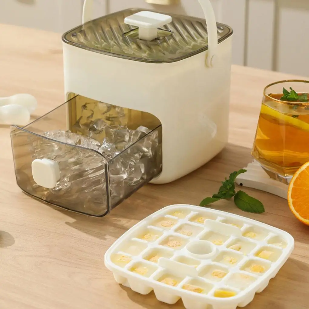 ABS Multi-layer Ice Making Box Easy Ice Pick-up With Diversion Channel Handheld Press Type Ice Tray Green/White
ABS Multi-layer Ice Making Box Easy Ice Pick-up With Diversion Channel Handheld Press Type Ice Tray Green/White