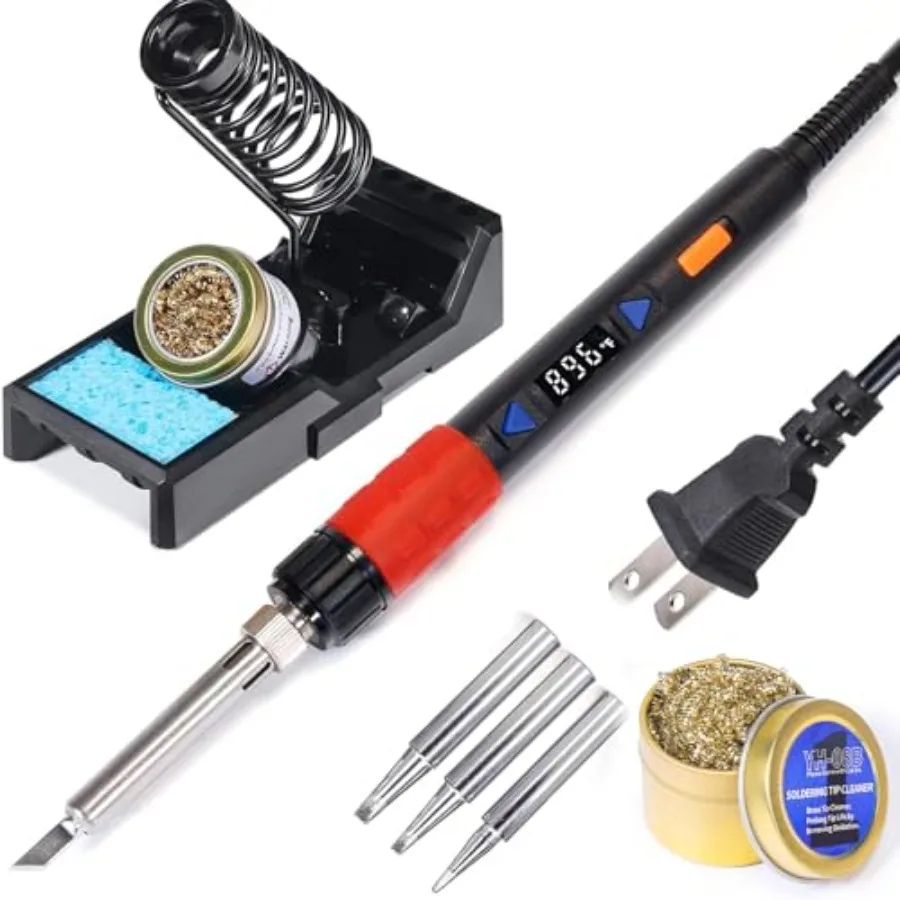 YIHUA 928D-III Hand Soldering Iron bundle with #08B Cleaning Kit with Brass Ball and Accessories 6 Items
YIHUA 928D-III Hand Soldering Iron bundle with #08B Cleaning Kit with Brass Ball and Accessories 6 Items