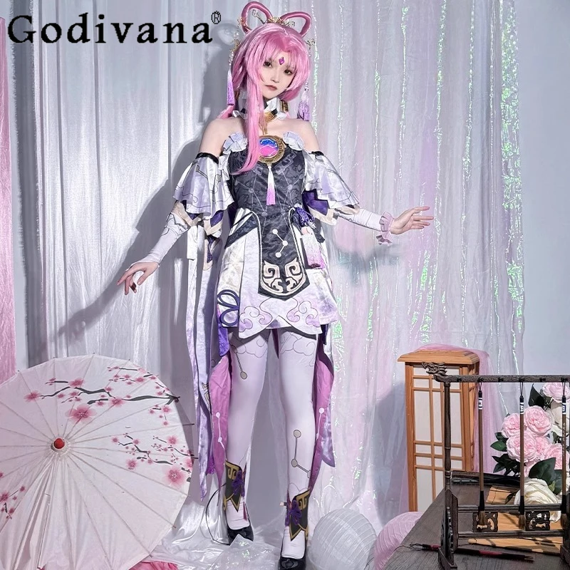 Women's Animation Cosplay Dress Set Two Dimensional Game Halloween Dress Suit Female Star Rail Fuxuan Cos Outfits 
Women's Animation Cosplay Dress Set Two Dimensional Game Halloween Dress Suit Female Star Rail Fuxuan Cos Outfits