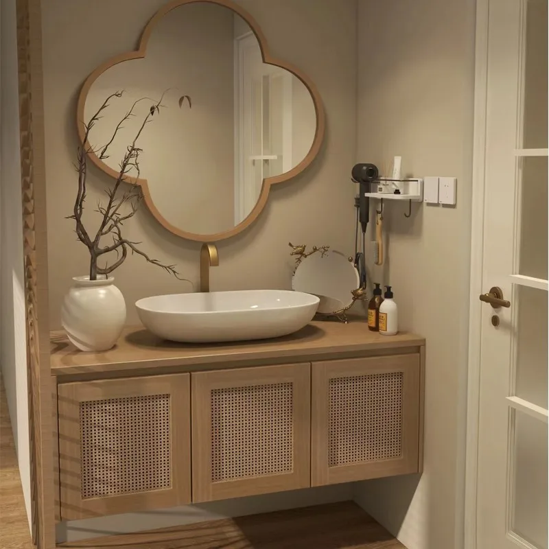 Log wind ceramic integrated basin Oak bathroom cabinet combination table Basin Wash table Wash table
Log wind ceramic integrated basin Oak bathroom cabinet combination table Basin Wash table Wash table