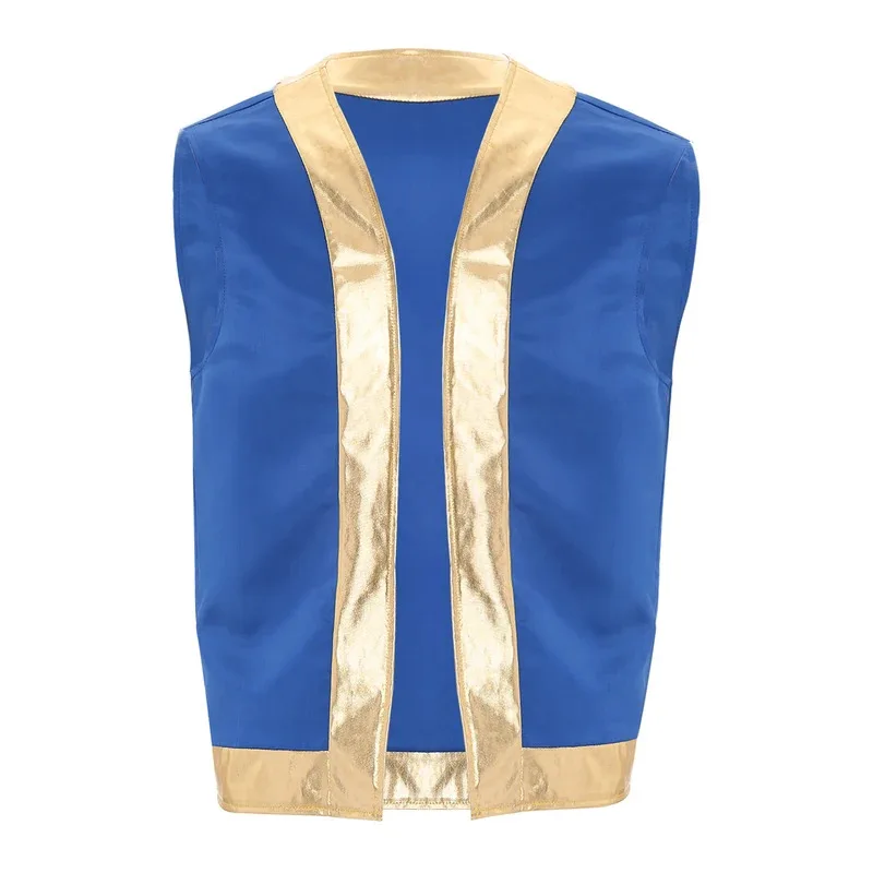 Mens Halloween Cosplay Vest Cartoon Captain Bachelor Party Costumes Open Front Metallic Shiny Trim Contrast Waistcoat Jacket
Mens Halloween Cosplay Vest Cartoon Captain Bachelor Party Costumes Open Front Metallic Shiny Trim Contrast Waistcoat Jacket