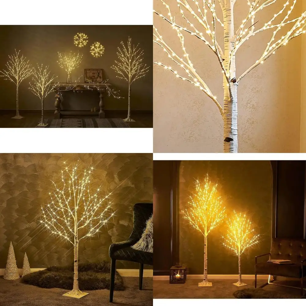 4-Foot LED Birch Tree with 200 Warm White Fairy Lights for Indoor and Outdoor Thanksgiving and Christmas Holiday Decorations
4-Foot LED Birch Tree with 200 Warm White Fairy Lights for Indoor and Outdoor Thanksgiving and Christmas Holiday Decorations