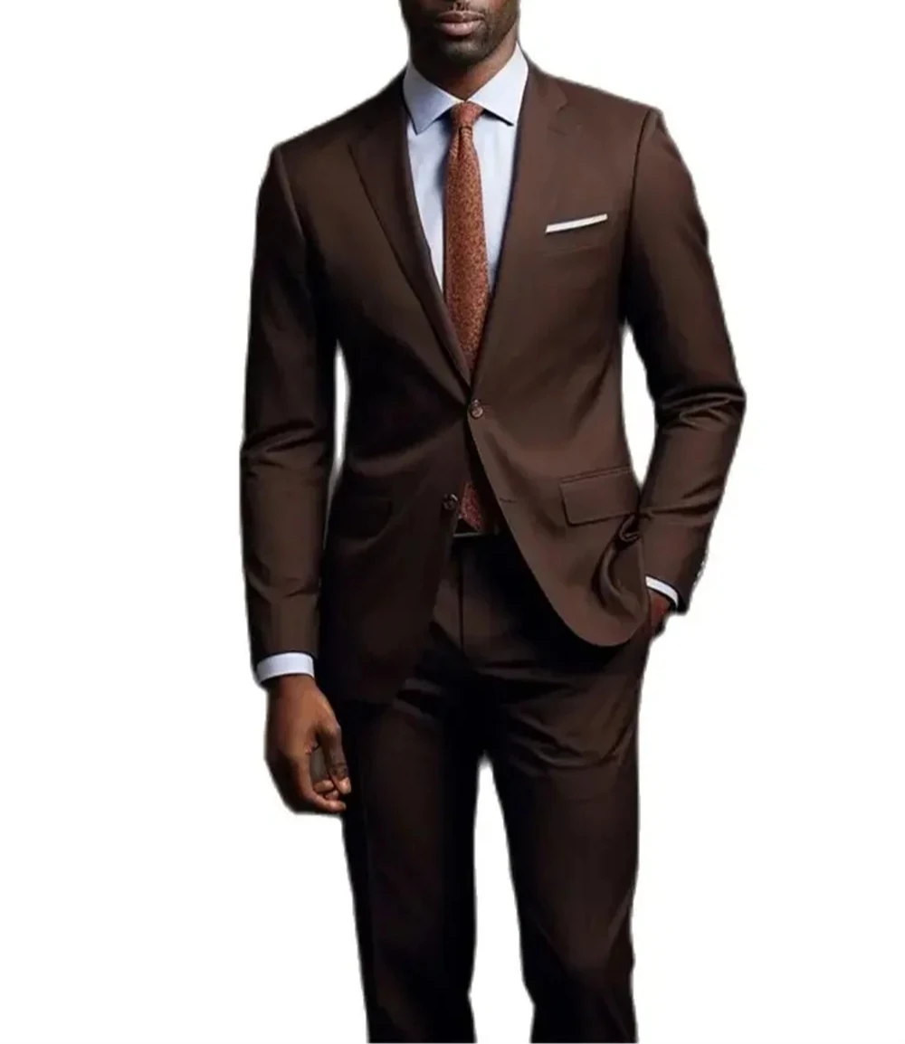 2 Piece Dark Brown Men Suits Set Formal Single Breasted Notch Lapel Male Suit Slim Daily Smart Causal Office Wedding Tuxedo
2 Piece Dark Brown Men Suits Set Formal Single Breasted Notch Lapel Male Suit Slim Daily Smart Causal Office Wedding Tuxedo
