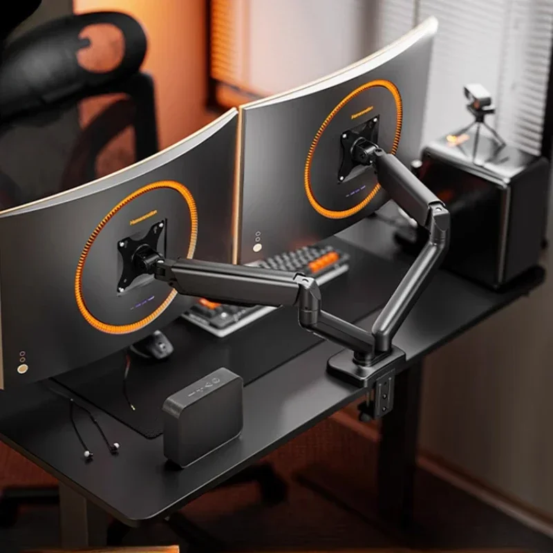 Dual screen monitor, bracket one to two robotic arms, desktop computer dual arms universal base screen support frame
Dual screen monitor, bracket one to two robotic arms, desktop computer dual arms universal base screen support frame
