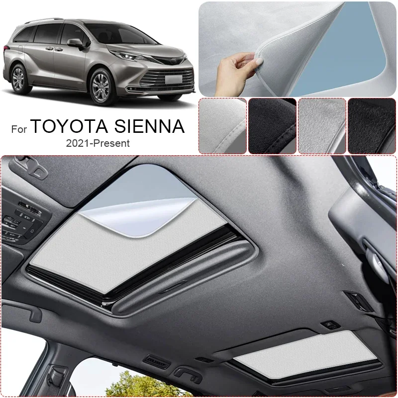 Premium Soft Suede Fabric Electrostatic Adsorption Anti-UV Heat Insulation Skylight Car Sunroof Sunshade For TOYOTA SIENNA 2021-
Premium Soft Suede Fabric Electrostatic Adsorption Anti-UV Heat Insulation Skylight Car Sunroof Sunshade For TOYOTA SIENNA 2021-