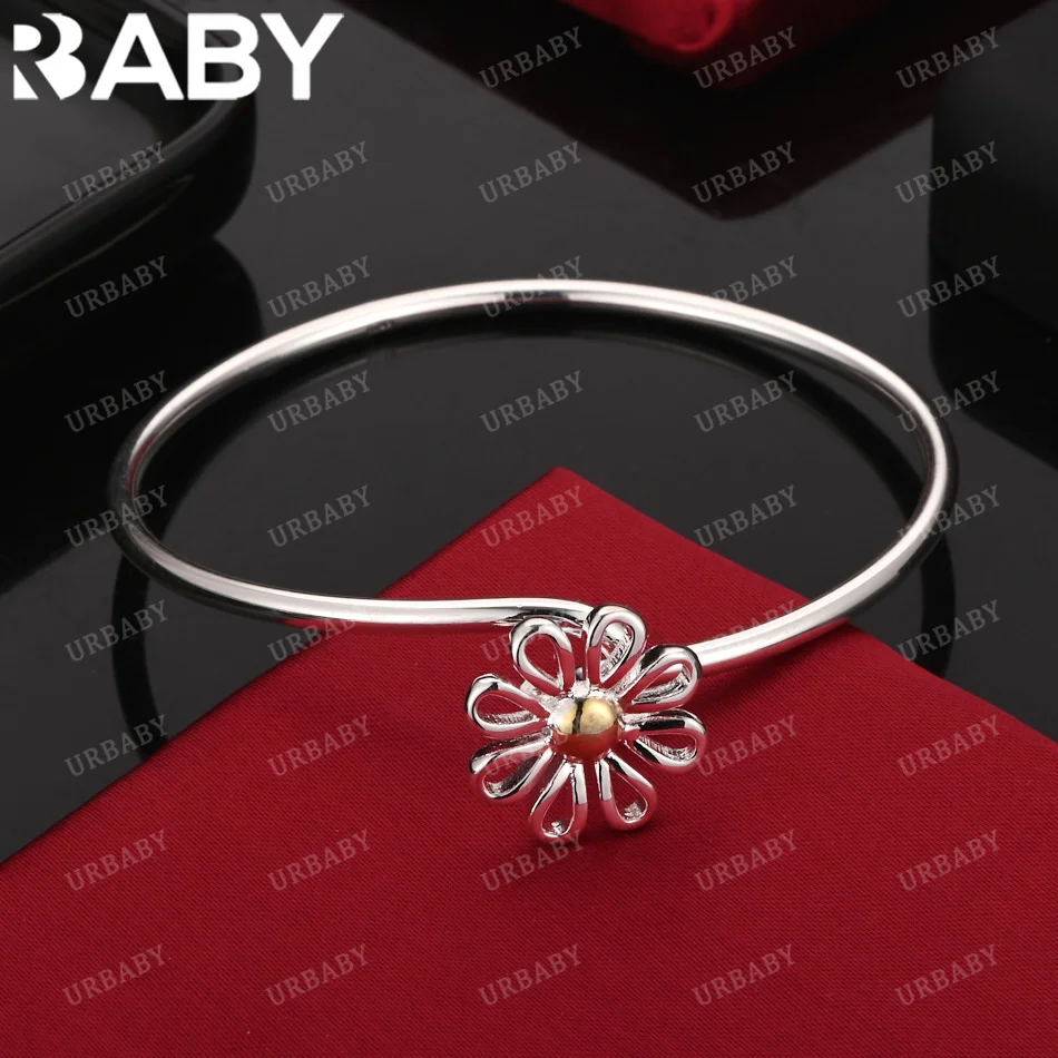URBABY 925 Sterling Silver Bangle Daisy Bracelet For Women Jewelry Fashion Party and Daily Wear
URBABY 925 Sterling Silver Bangle Daisy Bracelet For Women Jewelry Fashion Party and Daily Wear