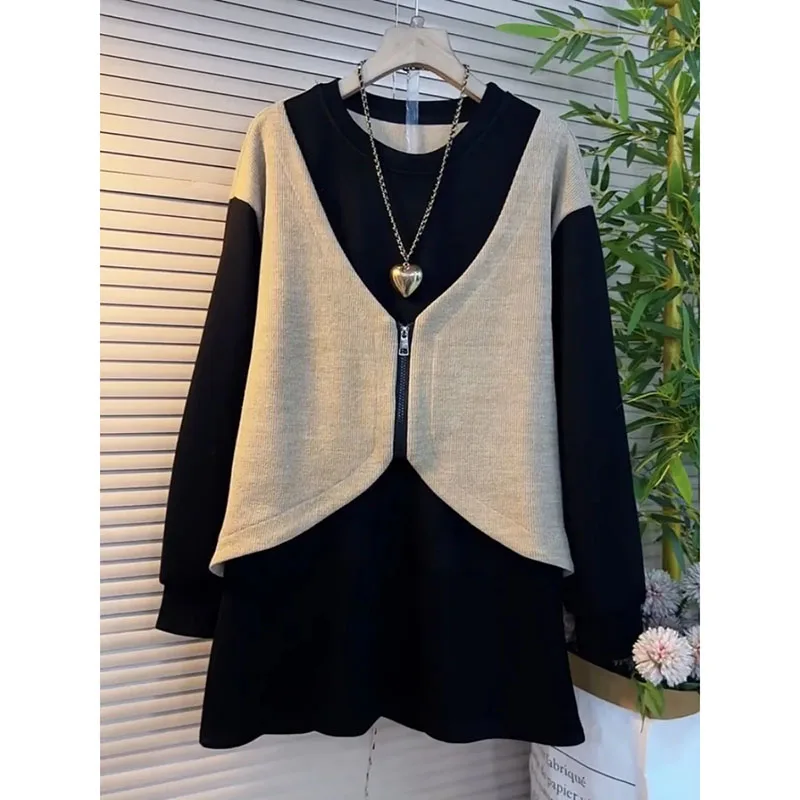 Fashion Explosions Shirts Women's New Slim Loose Women's Clothing In The Spring 2025 To Cover Their Bottoms Fake Two-piece Tops
Fashion Explosions Shirts Women's New Slim Loose Women's Clothing In The Spring 2025 To Cover Their Bottoms Fake Two-piece Tops