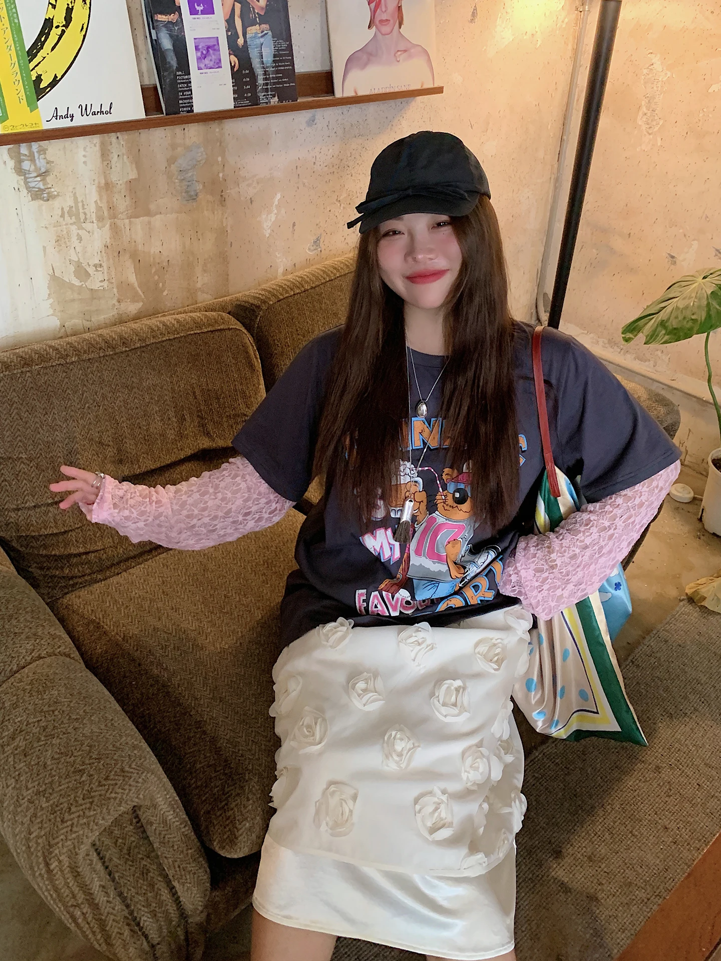 Gold Dazhi Women's Long Sve T-irt Fake Two-Piece Casual Sle Loose Fit Cotton Blend Mid-Length Autumn Faion Design
Gold Dazhi Women's Long Sve T-irt Fake Two-Piece Casual Sle Loose Fit Cotton Blend Mid-Length Autumn Faion Design