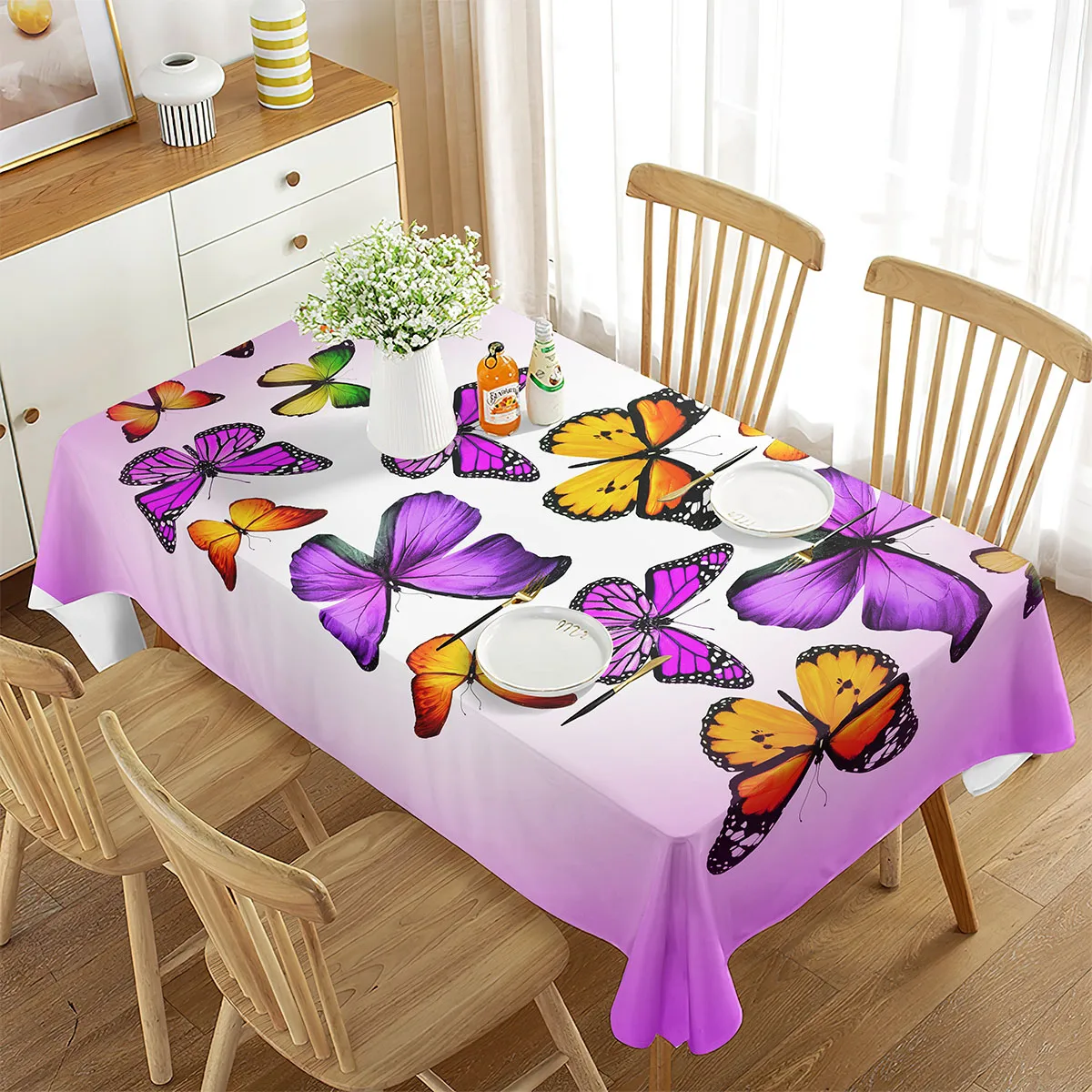 Butterfly Rectangle Tablecloth Washable Reusable Polyester Floral Table Cover for Kitchen Indoor Dining Party Outdoor Banquet
Butterfly Rectangle Tablecloth Washable Reusable Polyester Floral Table Cover for Kitchen Indoor Dining Party Outdoor Banquet