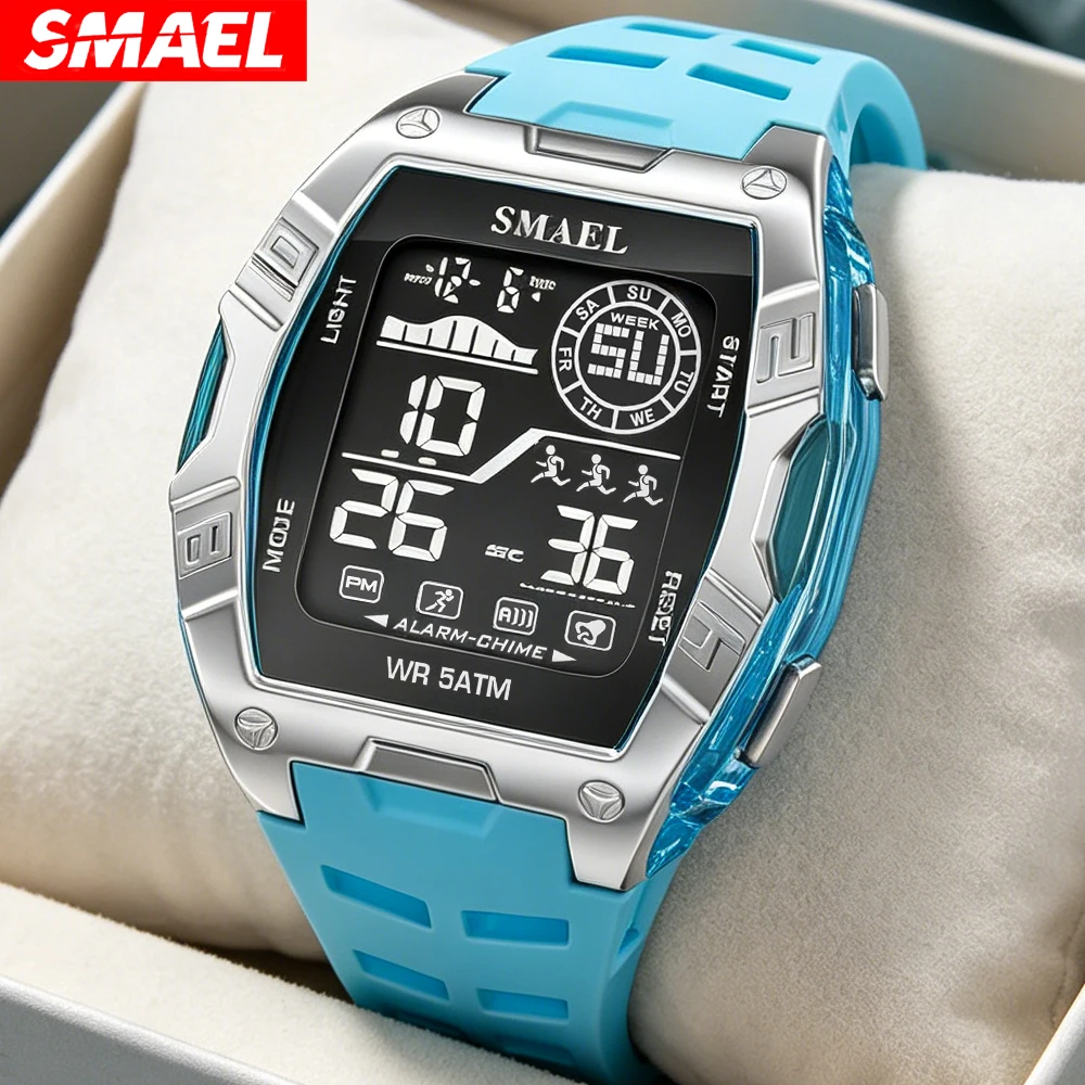 SMAEL Men's Digital Watch Luxury Brand Sports Fashion Multifunctional Military Waterproof LED Men's Electronic Watch
SMAEL Men's Digital Watch Luxury Brand Sports Fashion Multifunctional Military Waterproof LED Men's Electronic Watch