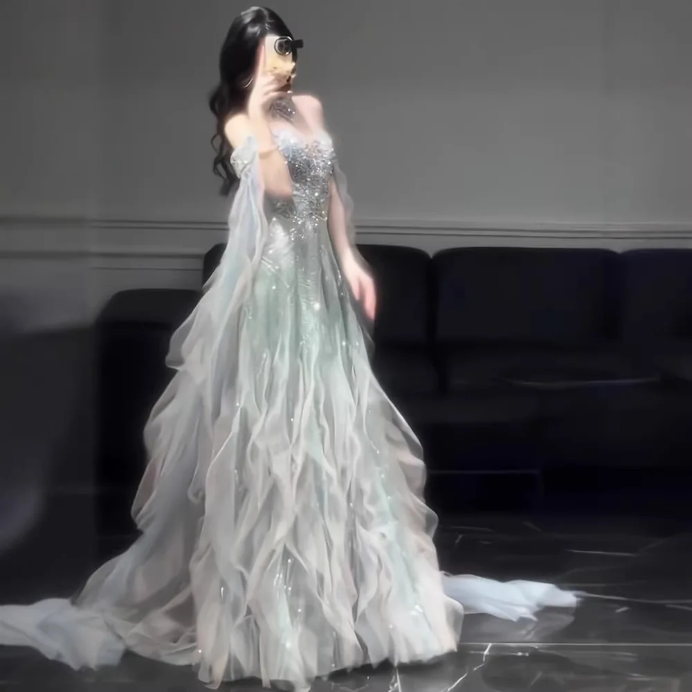 Elegant Shoulder One-Shoulder Evening Gown Super Fairy Tale Style Student Art Exam Hostess Ball Luxury Atmosphere Dress
Elegant Shoulder One-Shoulder Evening Gown Super Fairy Tale Style Student Art Exam Hostess Ball Luxury Atmosphere Dress