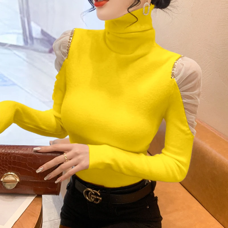 Mesh Splicing Women's 2025 Spring New Interior Fashion Chic Turtleneck Sweater Knitted Commuter Temperament Pullover Top
Mesh Splicing Women's 2025 Spring New Interior Fashion Chic Turtleneck Sweater Knitted Commuter Temperament Pullover Top