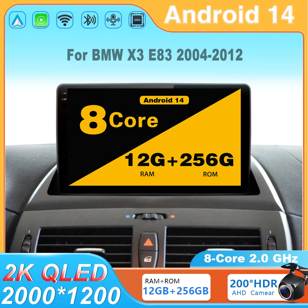 Android 14 Car Radio Multimedia Player Stereo Navigation GPS QLED IPS Screen Carplay DVD Head Unit 4G For BMW X3 E83 2004 - 2012
Android 14 Car Radio Multimedia Player Stereo Navigation GPS QLED IPS Screen Carplay DVD Head Unit 4G For BMW X3 E83 2004 - 2012