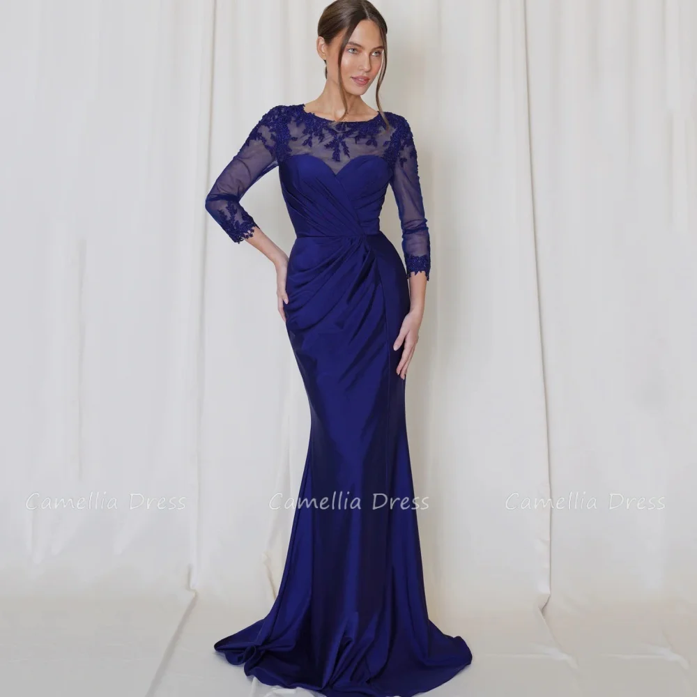 Mother of the Bride Dress for Women Customized Vintage Wedding Party Gown Mermaid Appliques Long Sleeves vestido invitada boda
Mother of the Bride Dress for Women Customized Vintage Wedding Party Gown Mermaid Appliques Long Sleeves vestido invitada boda