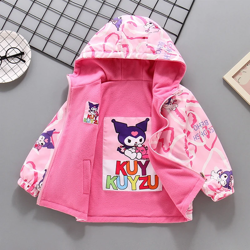 4-14 Year Old Girls' Spring Autumn Cartoon Kuromi Print Double-sided Charge Jacket Children's Plush Thicken Outdoor Jacket
4-14 Year Old Girls' Spring Autumn Cartoon Kuromi Print Double-sided Charge Jacket Children's Plush Thicken Outdoor Jacket