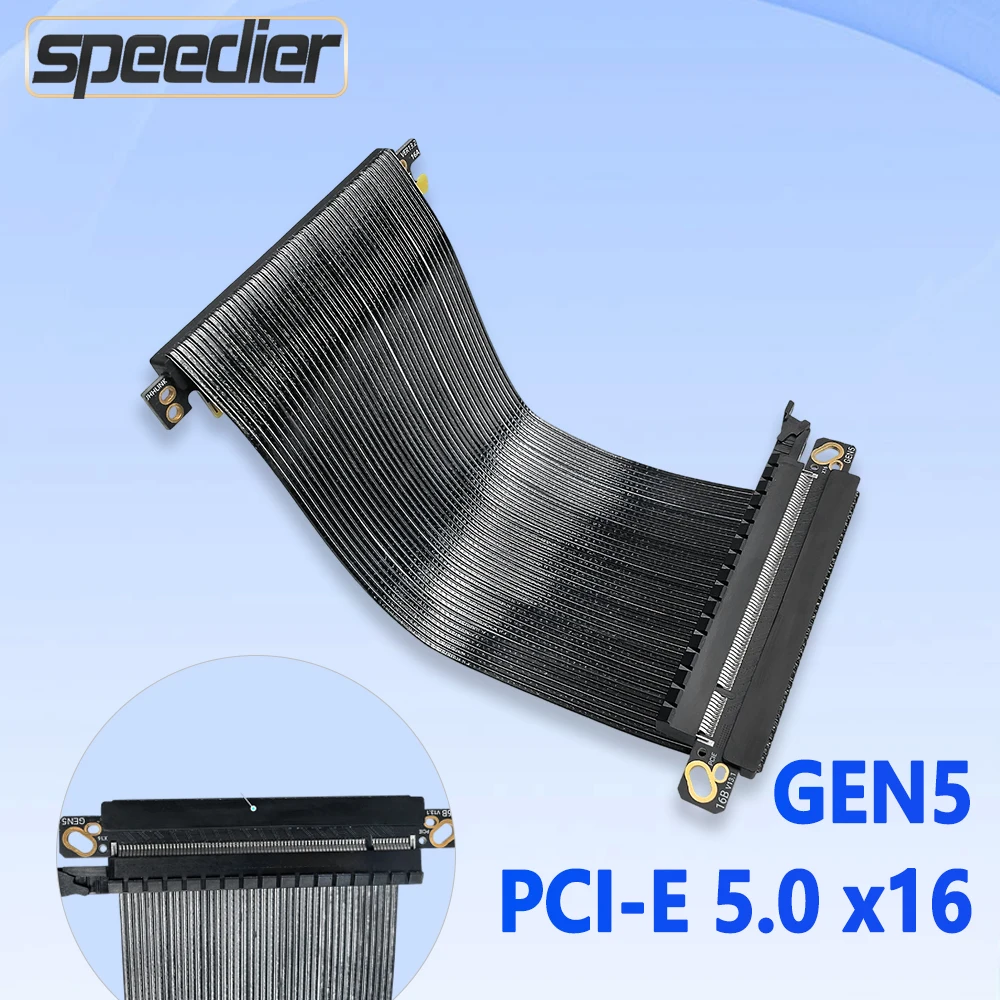 Двойной обратный кабель PCIe 5.0 X16 Riser Gen5 для сервера ITX RTX5090 RTX 5080 4090, посеребренный экранированный экспресс-графический процессор SSD, белый
Двойной обратный кабель PCIe 5.0 X16 Riser Gen5 для сервера ITX RTX5090 RTX 5080 4090, посеребренный экранированный экспресс-графический процессор SSD, белый