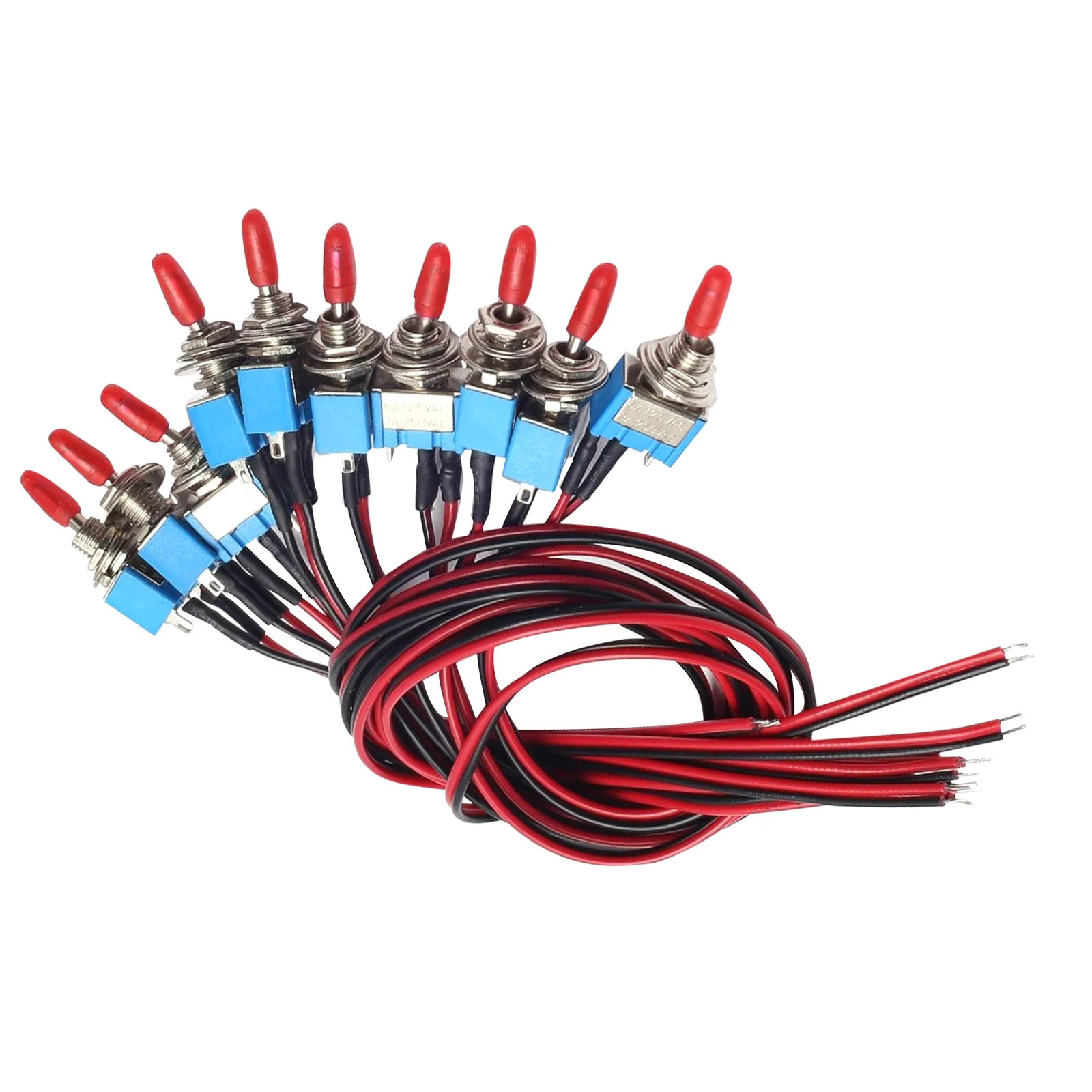 10Pcs Professional Car Mini Toggle Switch With Pre-Wired, ON-Off 2 Position 3 Pin SPST Metal Auto Rocker Switch MTS-1
10Pcs Professional Car Mini Toggle Switch With Pre-Wired, ON-Off 2 Position 3 Pin SPST Metal Auto Rocker Switch MTS-1