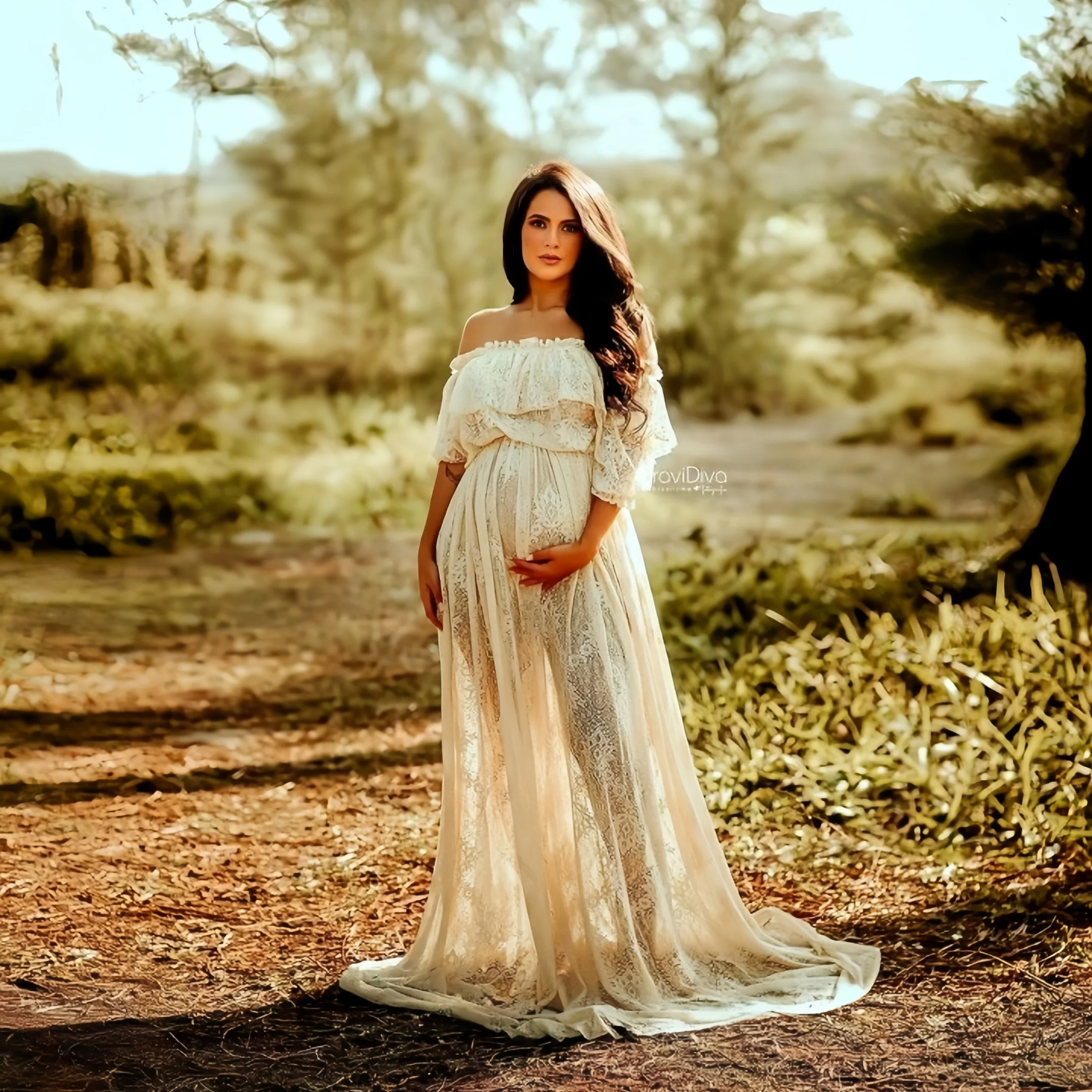 Boho Style White Lace Maternity Photography Props Maxi Dress See Through Sides Slit Pregnancy Photo Shoot Long Dress
Boho Style White Lace Maternity Photography Props Maxi Dress See Through Sides Slit Pregnancy Photo Shoot Long Dress