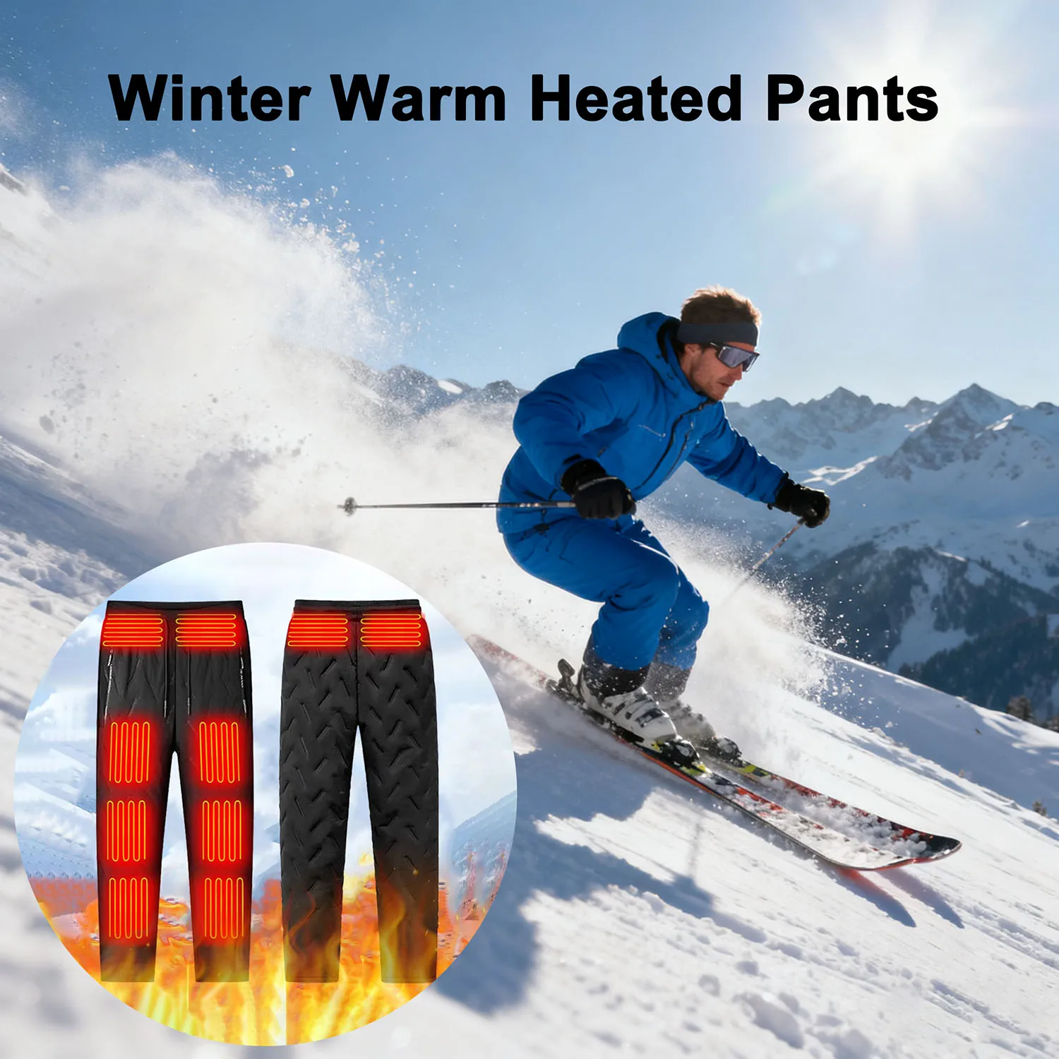 Winter Warm Heated Pants Women Men USB Electric Fleece Heating Trousers Outdoor Sport Cycling Skiing Thicken Thermal Trousers
Winter Warm Heated Pants Women Men USB Electric Fleece Heating Trousers Outdoor Sport Cycling Skiing Thicken Thermal Trousers