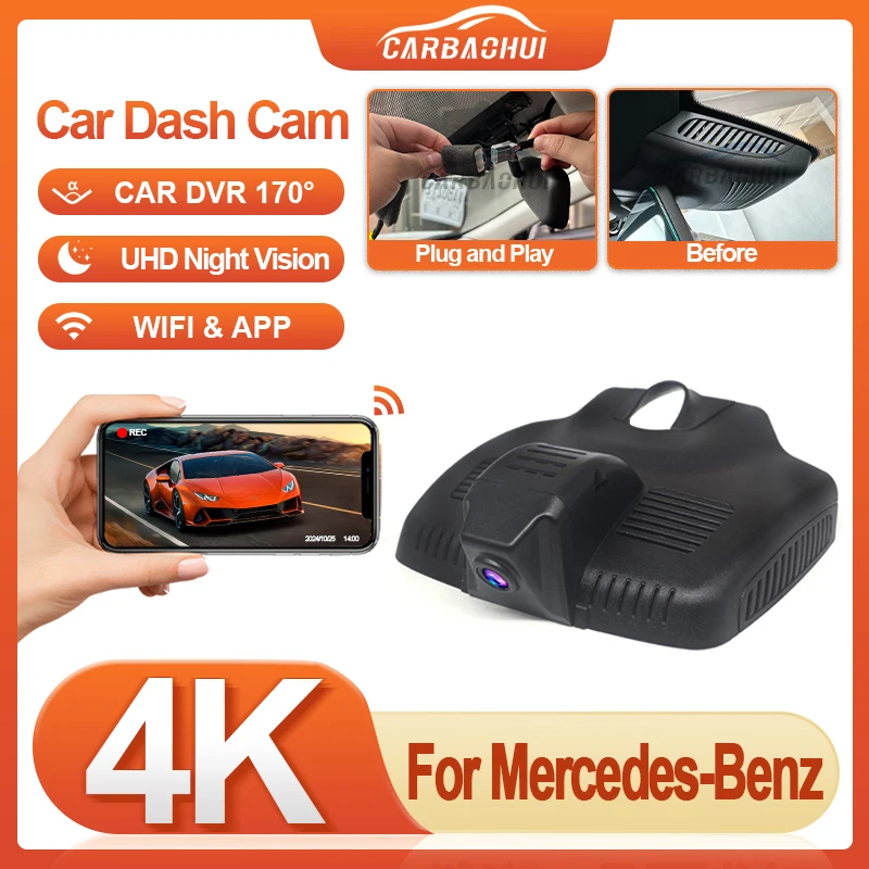 4K Dashcam 2160P HD Plug And Play Wifi Car Dvr Dash Cam for Mercedes-Benz MB E Class w212 w213 C Class w205 s205 GLC x253
4K Dashcam 2160P HD Plug And Play Wifi Car Dvr Dash Cam for Mercedes-Benz MB E Class w212 w213 C Class w205 s205 GLC x253