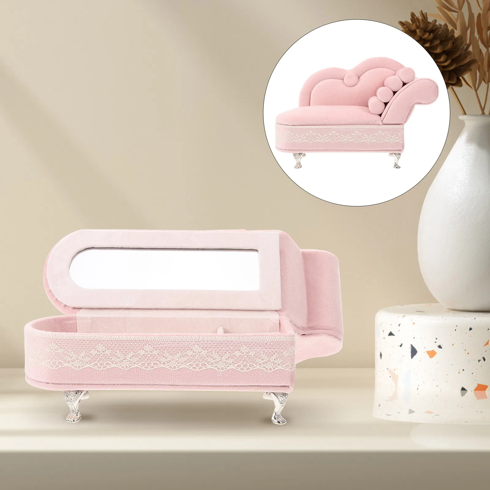 Miniature Sofa Jewelry Box Fine Workmanship Long Lasting Storage Rings Earrings Decorative Micro Landscape Photo Prop Gift
Miniature Sofa Jewelry Box Fine Workmanship Long Lasting Storage Rings Earrings Decorative Micro Landscape Photo Prop Gift